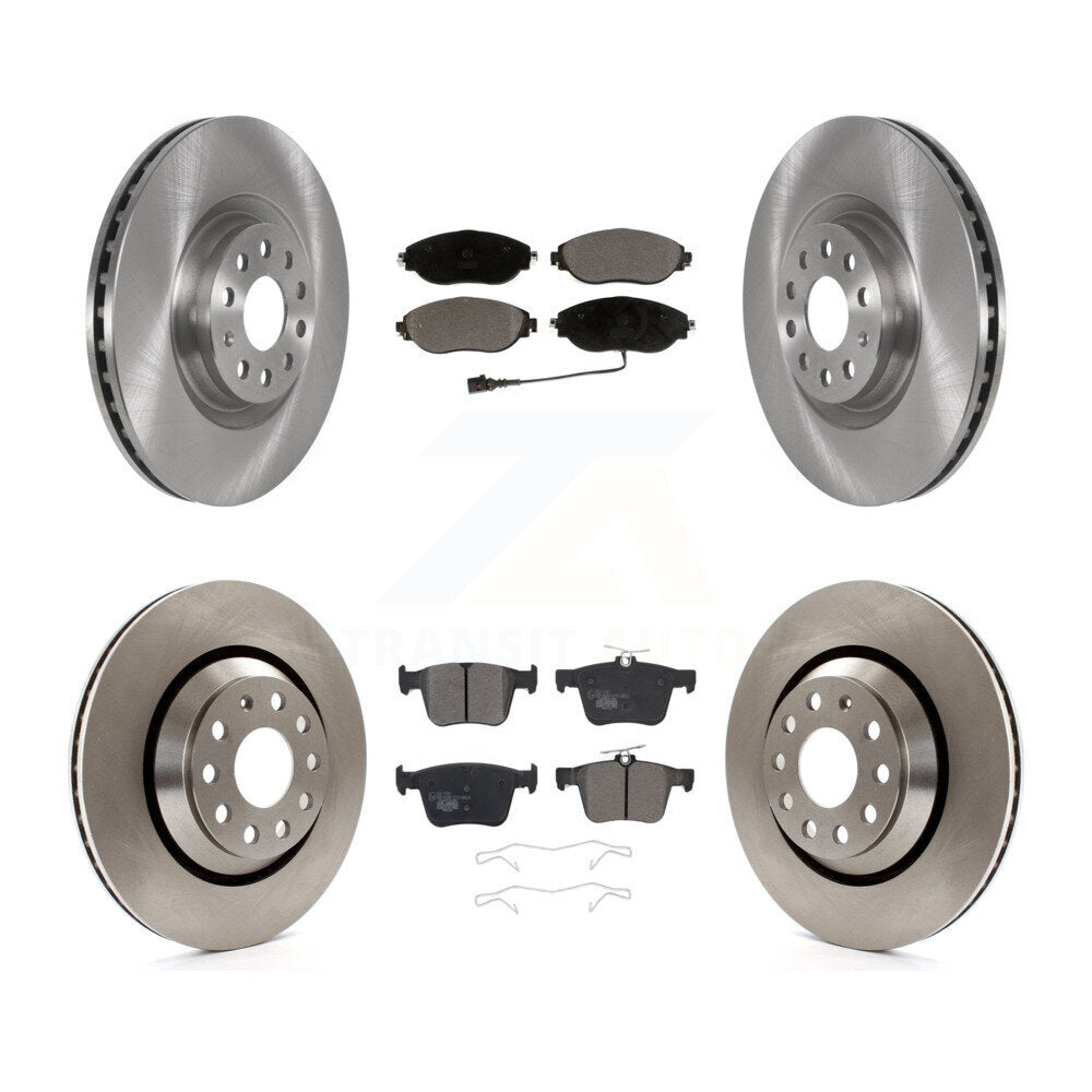 Front Rear Brake Rotor & Ceramic Pad Kit For Audi Volkswagen Golf R S3 Q3 Arteon