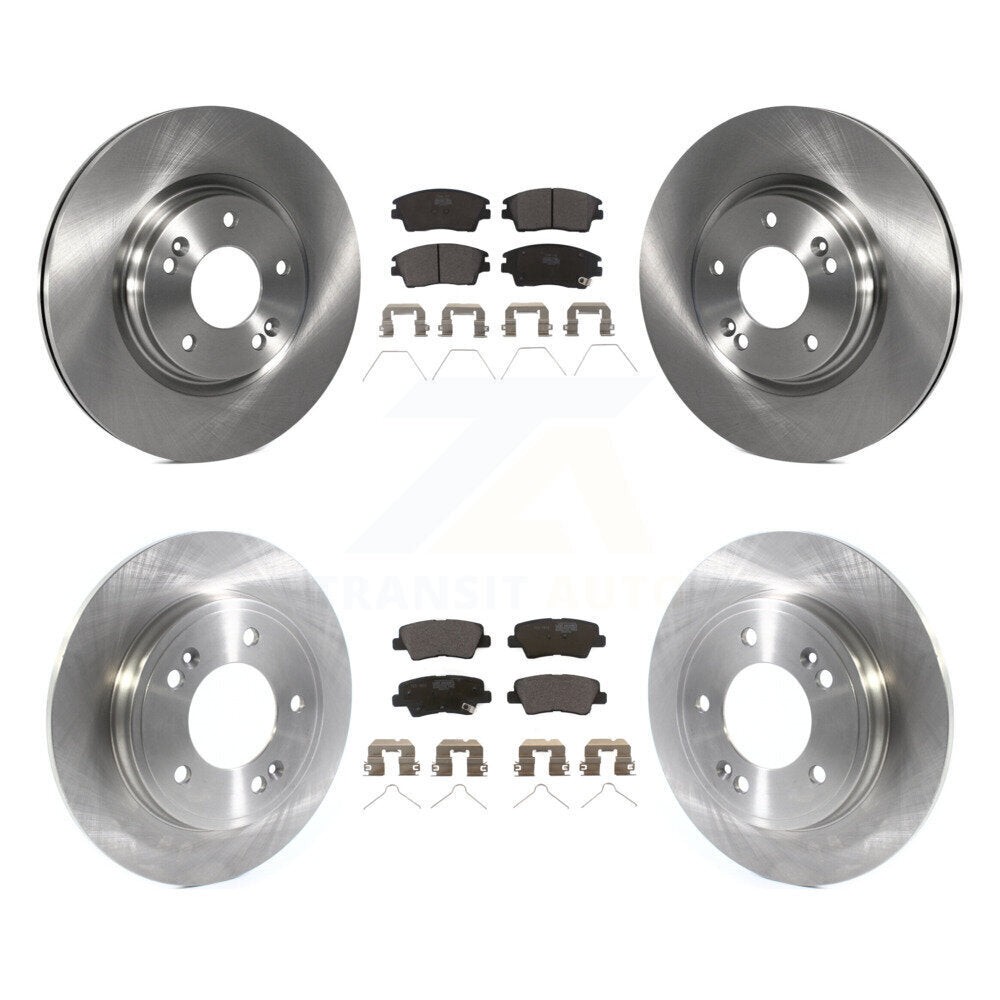 [Front+Rear] 2017-2020 Hyundai Elantra 1.6L Premium OE Brake Rotors & Ceramic Pads Kit For Max Braking