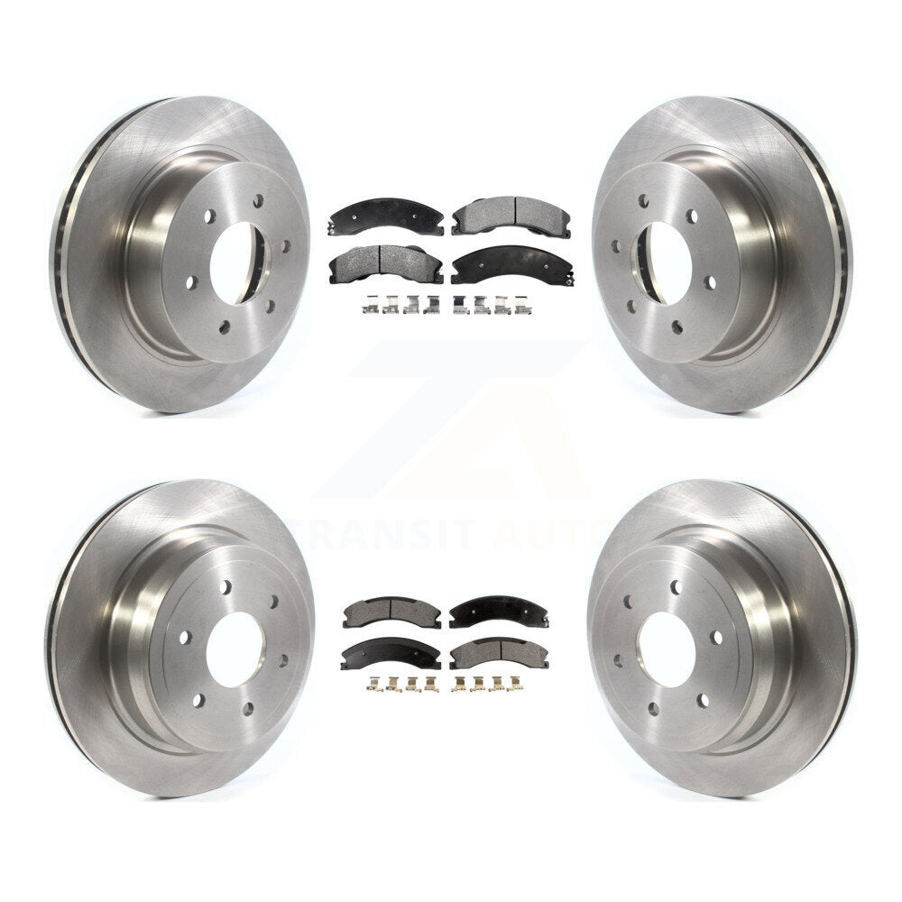 [Front+Rear] 2016-2022 Nissan TITAN XD Premium OE Brake Rotors & Ceramic Pads Kit For Max Braking