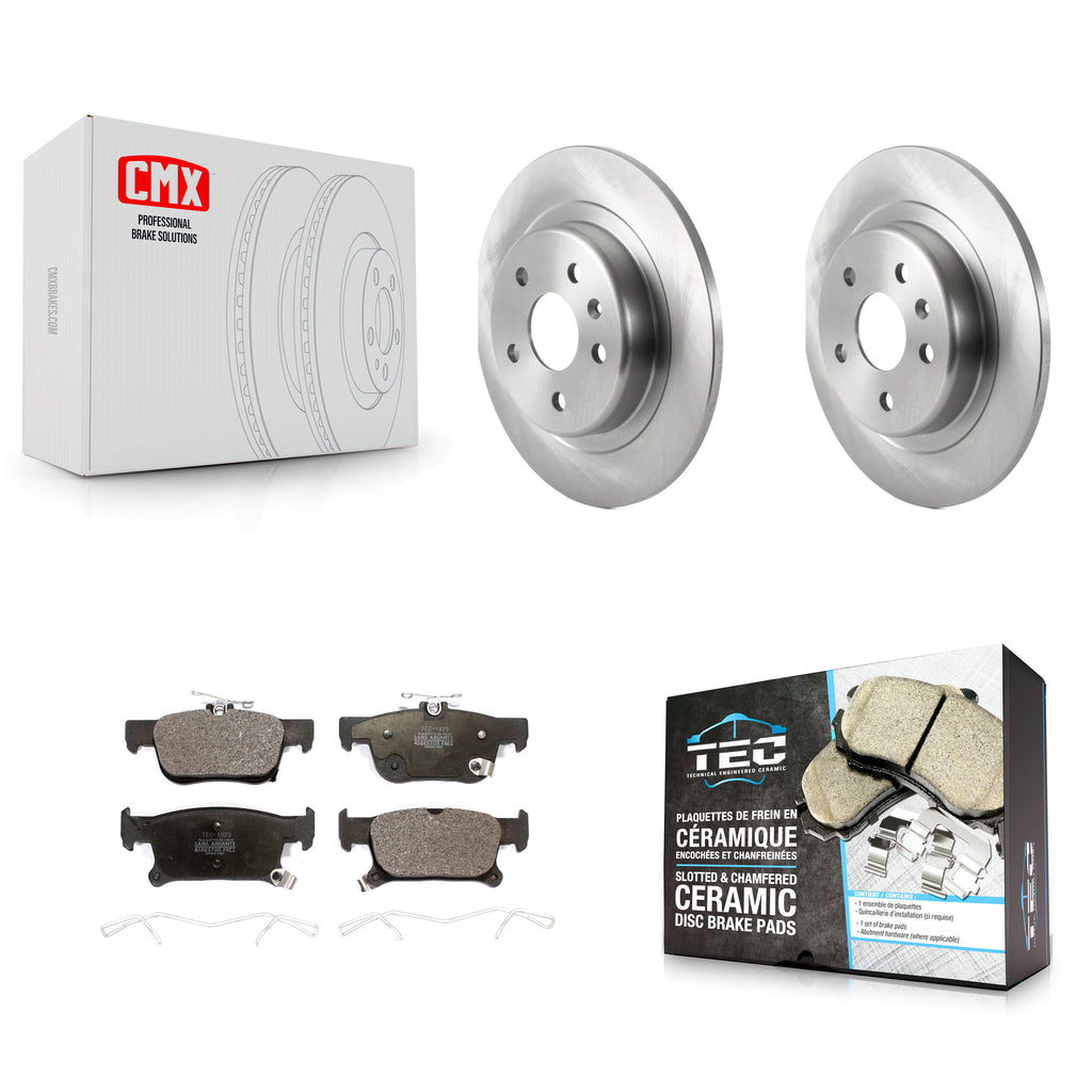 Rear Brake Rotors & Ceramic Pad Kit For Buick Envision With 315mm Diameter Rotor