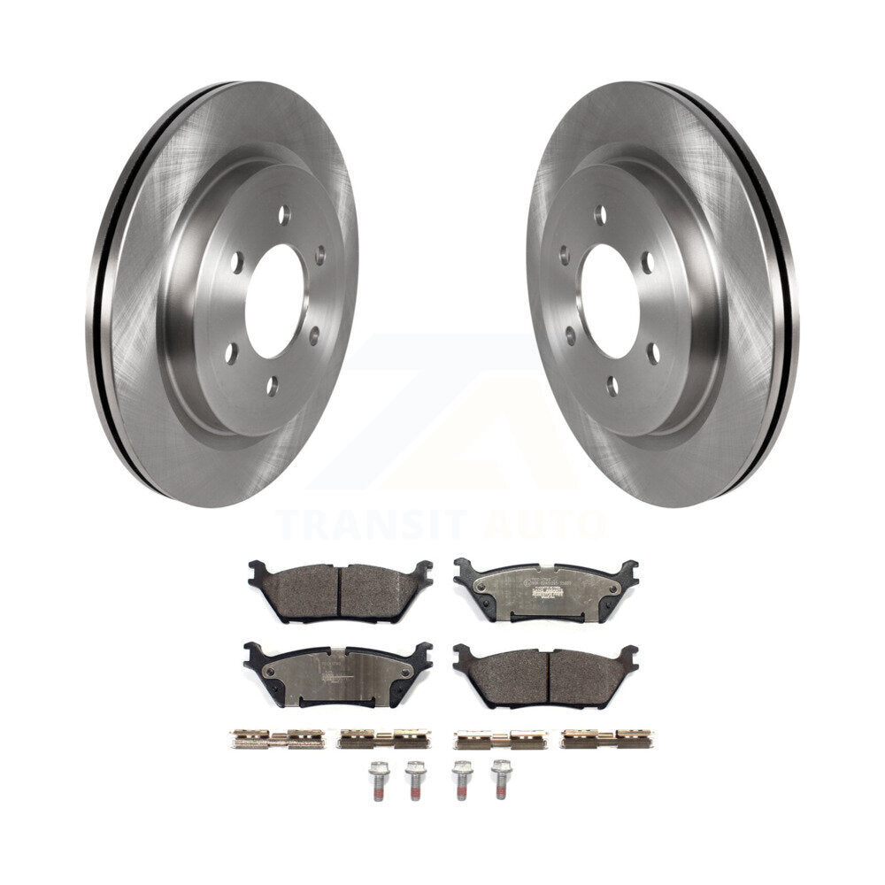 Rear Brake Rotor And Ceramic Pad Kit For Ford F-150 Expedition Lincoln Navigator