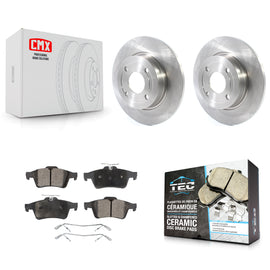 [Rear] 2018-2021 Ford EcoSport FWD Premium OE Brake Rotors & Ceramic Pads Kit For Max Braking