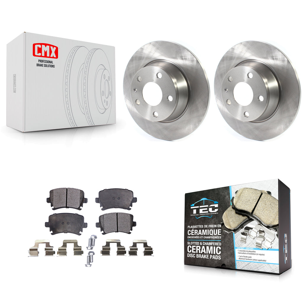 Rear Brake Rotor & Ceramic Pad Kit For Audi TT Quattro With 286mm Diameter