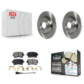 Rear Disc Brake Rotors And Ceramic Pads Kit For Audi Q5 A4 allroad