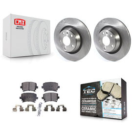 Rear Disc Brake Rotors And Ceramic Pads Kit For Audi TT Quattro RS