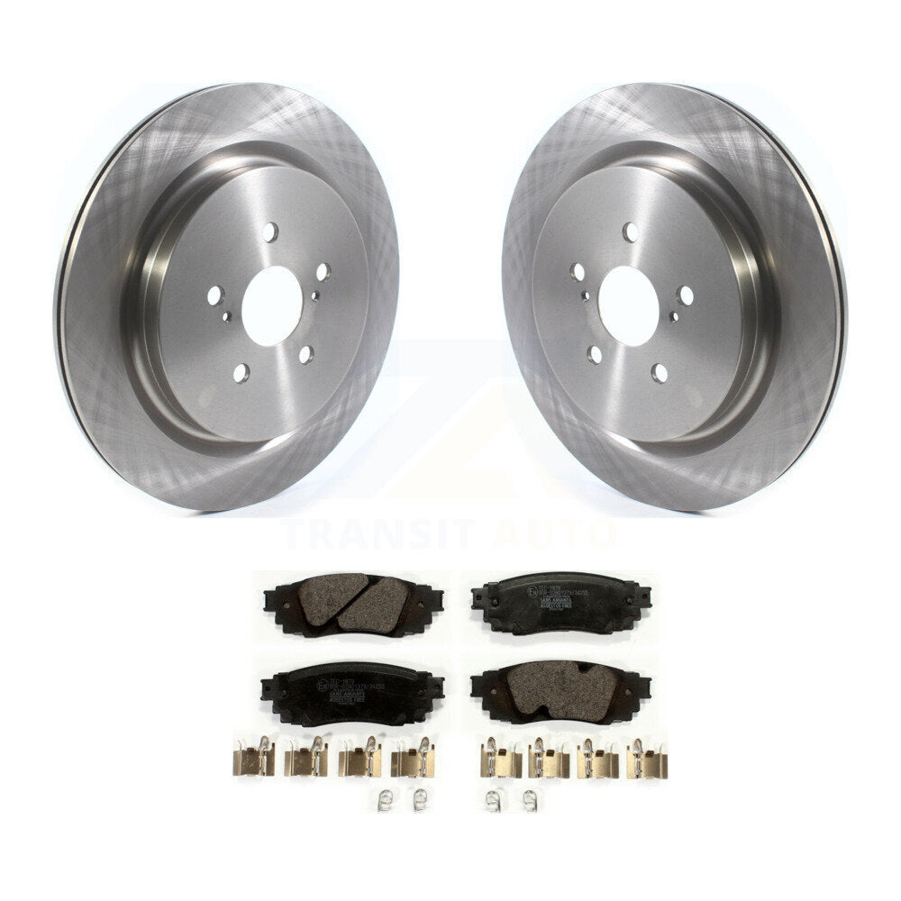 Rear Disc Brake Rotors And Ceramic Pad Kit For Lexus RX350 RX450h RX350L RX450hL