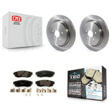 Rear Disc Brake Rotors And Ceramic Pad Kit For Lexus RX350 RX450h RX350L RX450hL