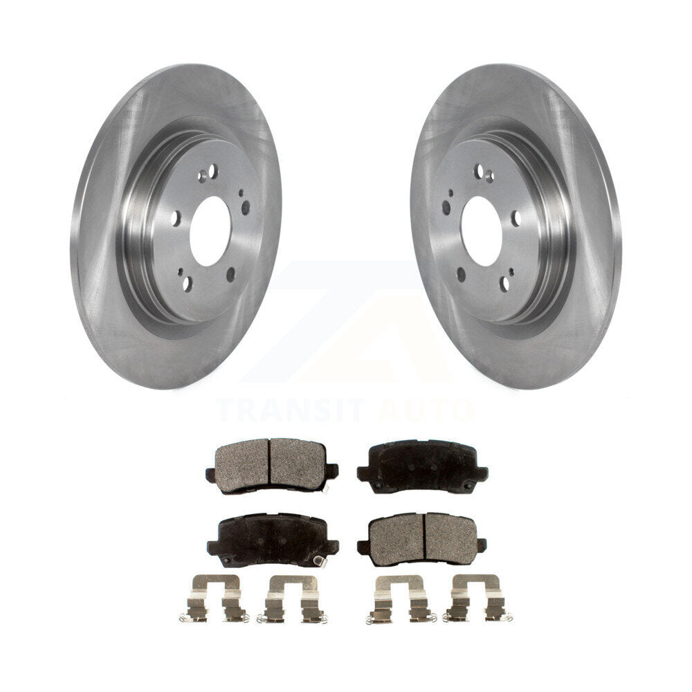 Rear Disc Brake Rotors And Ceramic Pads Kit For 2018-2023 Honda Odyssey