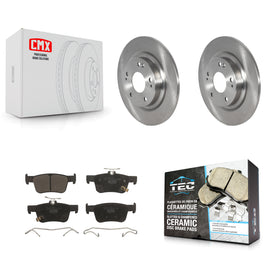 Rear Disc Brake Rotors And Ceramic Pads Kit For Honda Civic