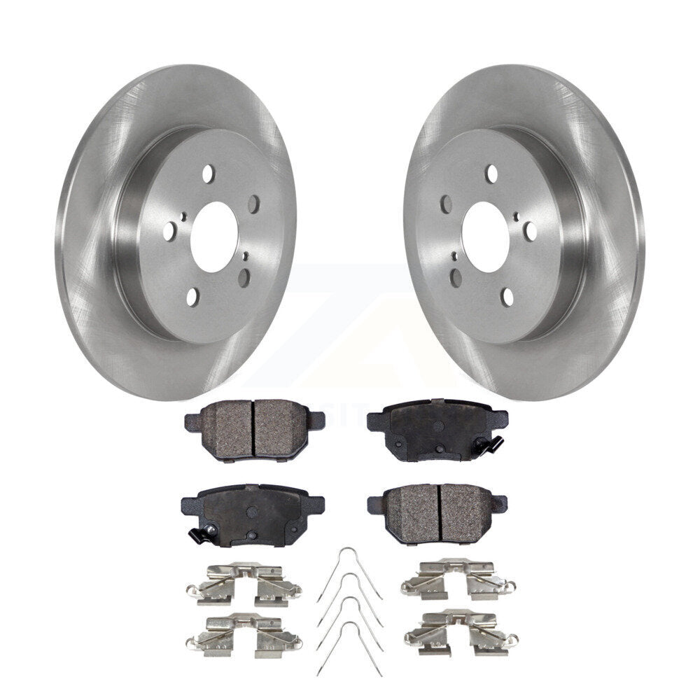 Rear Brake Rotor Ceramic Pad Kit For 19 Toyota Corolla With Manual Parking