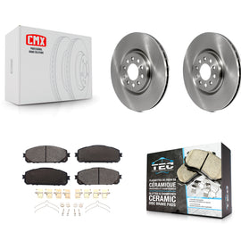 Front Disc Brake Rotors And Ceramic Pads Kit For Jeep Cherokee