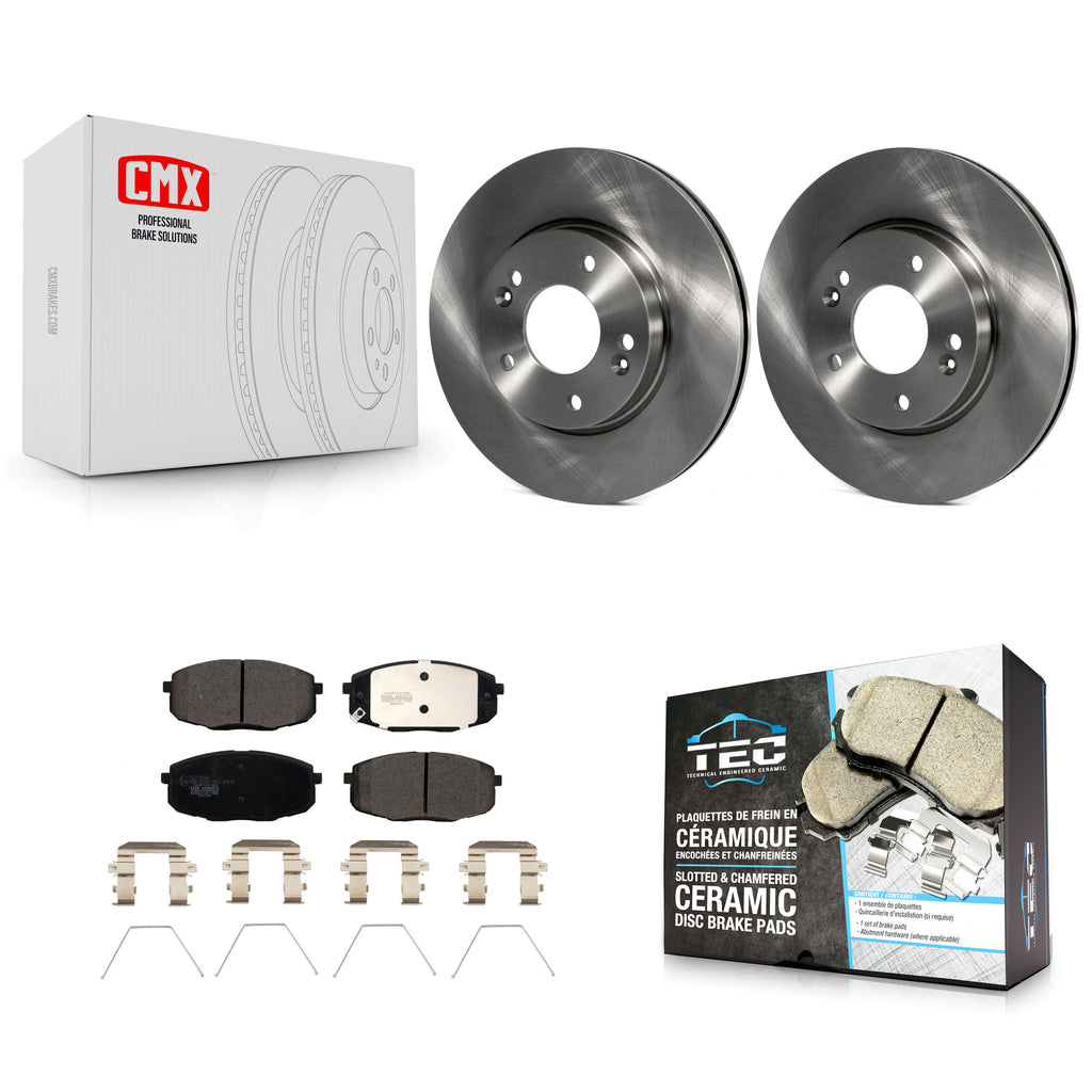 Front Brake Rotor And Ceramic Pad Kit For Kia Soul Hyundai Kona Forte Elantra GT