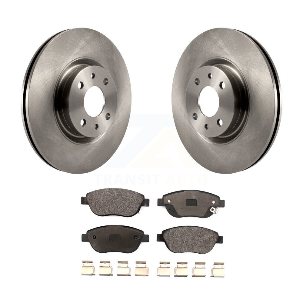 Front Disc Brake Rotor Ceramic Pad Kit For Fiat 500 Turbocharged with GAS engine