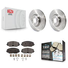 Front Disc Brake Rotors And Ceramic Pads Kit For Volkswagen Atlas Cross Sport