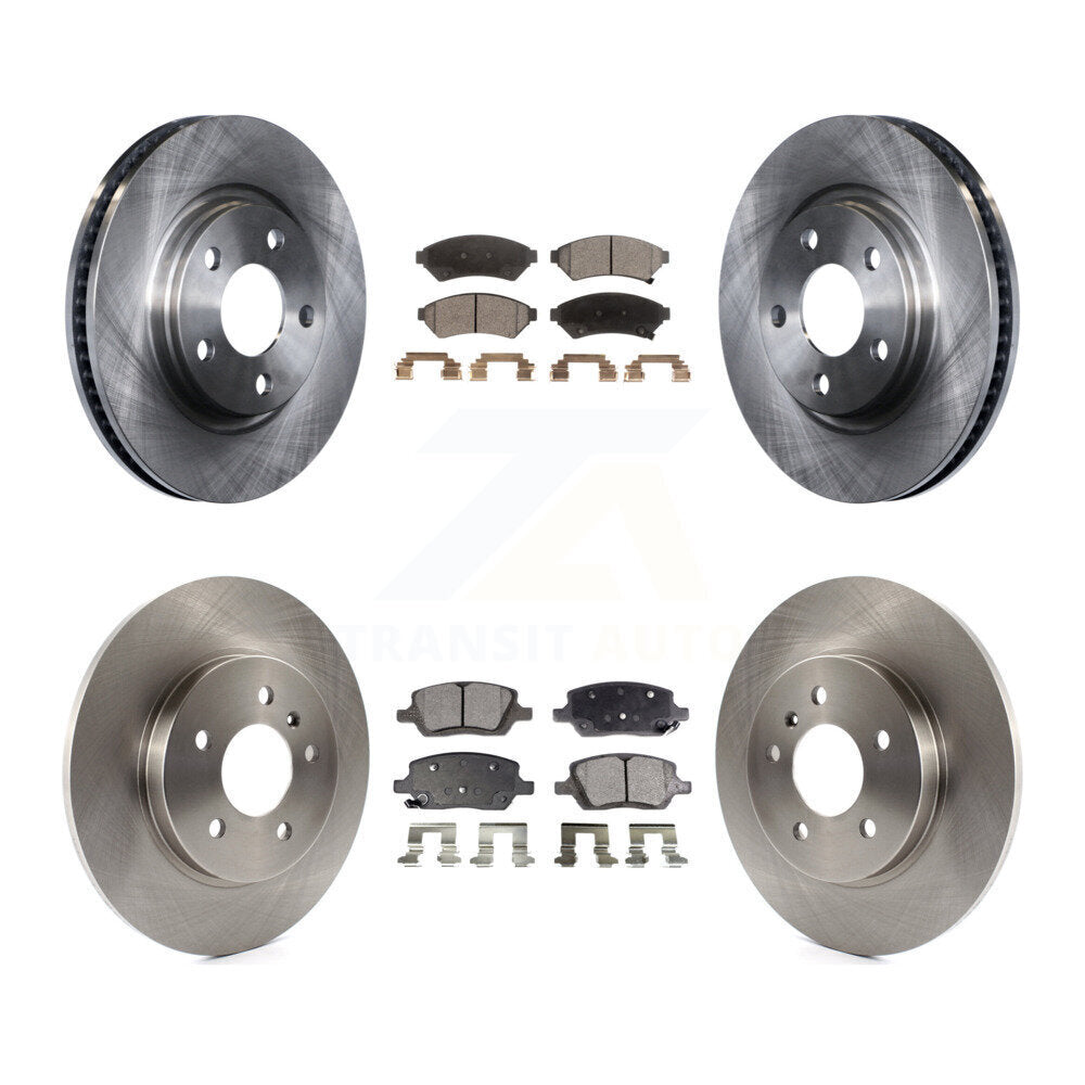 Front Rear Brake Rotors Ceramic Pad Kit For Chevrolet Uplander Buick Terraza FWD