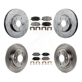 Front Rear Disc Brake Rotors And Ceramic Pads Kit For Chevrolet Malibu
