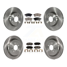 Front Rear Disc Brake Rotors And Ceramic Pads Kit For 2018 Cadillac ATS Base