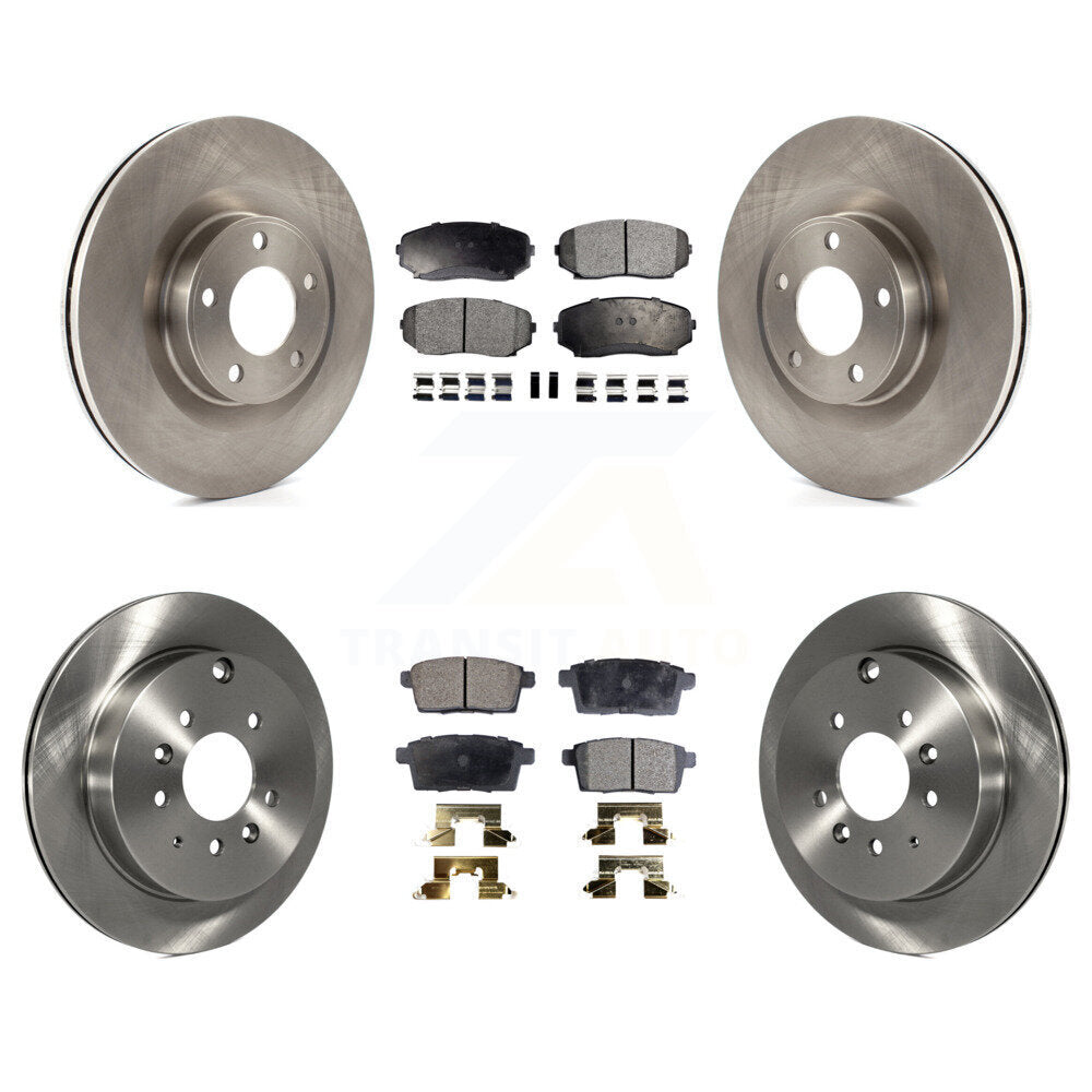 Front Rear Disc Brake Rotors And Ceramic Pads Kit For Ford Edge Lincoln MKX