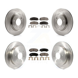 [Front+Rear] 2017-2023 Nissan TITAN Premium OE Brake Rotors & Ceramic Pads Kit For Max Braking