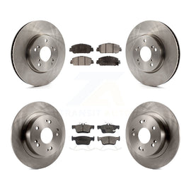 Front Rear Disc Brake Rotors And Ceramic Pads Kit For Honda Accord