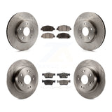 Front Rear Disc Brake Rotors And Ceramic Pads Kit For Honda Accord