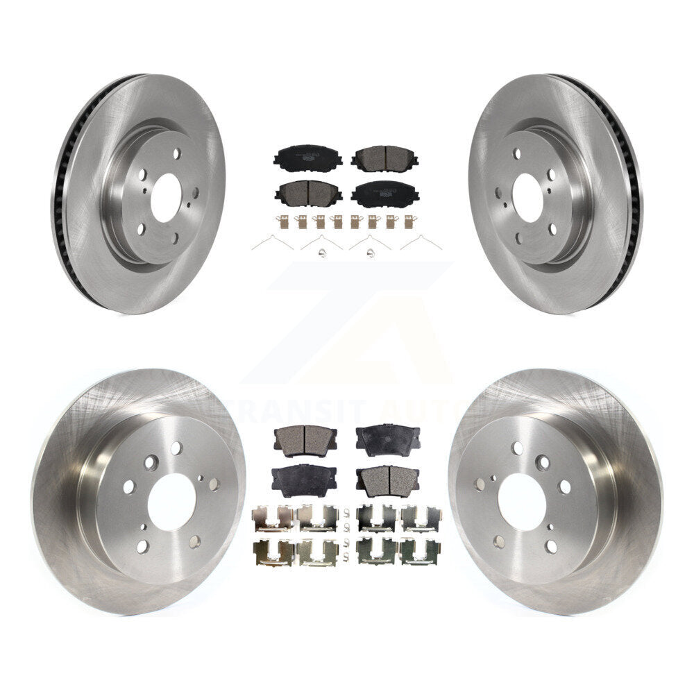Front Rear Disc Brake Rotors And Ceramic Pads Kit For Toyota Camry