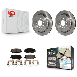 Rear Disc Brake Rotors And Ceramic Pads Kit For Cadillac ATS