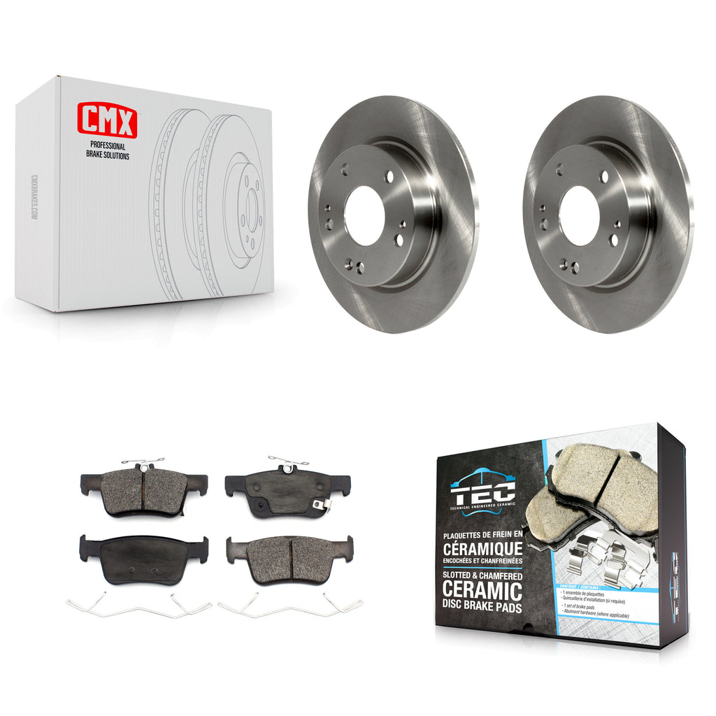 Rear Disc Brake Rotors And Ceramic Pads Kit For Honda Insight Civic