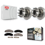 Front Disc Brake Rotor Hub Ceramic Pad Kit For Ford F-450 Super Duty F-550 4 X 2