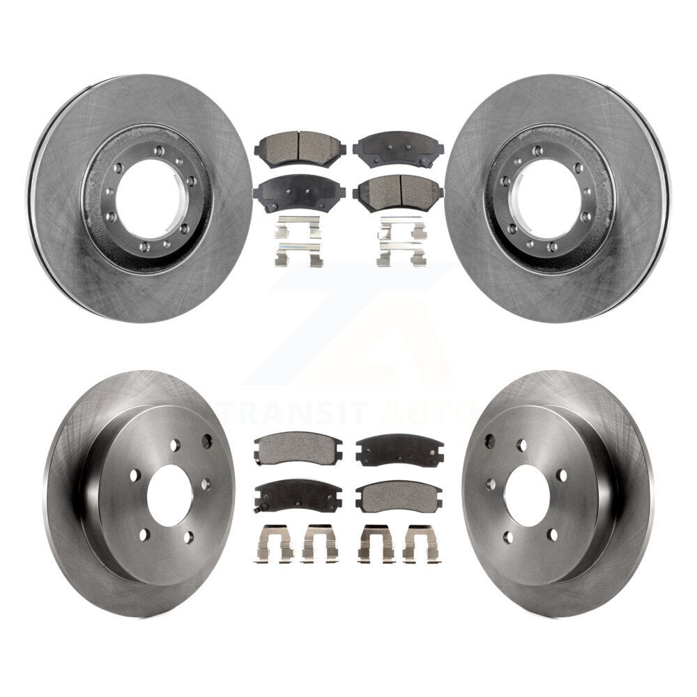 Front Rear Disc Brake Rotors And Ceramic Pads Kit For Pontiac Montana