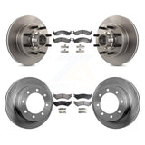 Front Rear Brake Rotor Ceramic Pad Kit For Ford E-250 Econoline E-350 Super Duty