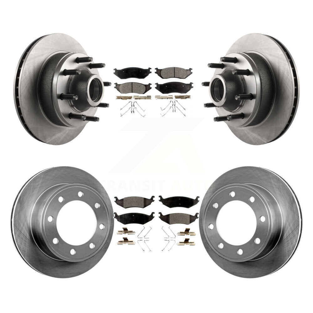 [Front+Rear] 2007 Ford E-150 To 10 16 06 Premium OE Brake Rotors & Ceramic Pads Kit For Max Braking