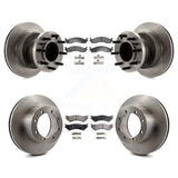 Front Rear Disc Brake Rotors And Ceramic Pads Kit For Ford E-350 Super Duty