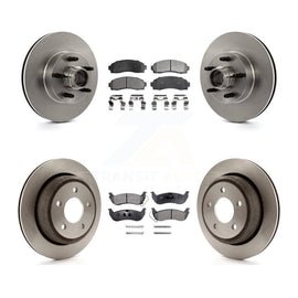 Front Rear Disc Brake Rotors And Ceramic Pads Kit For Mazda B2300
