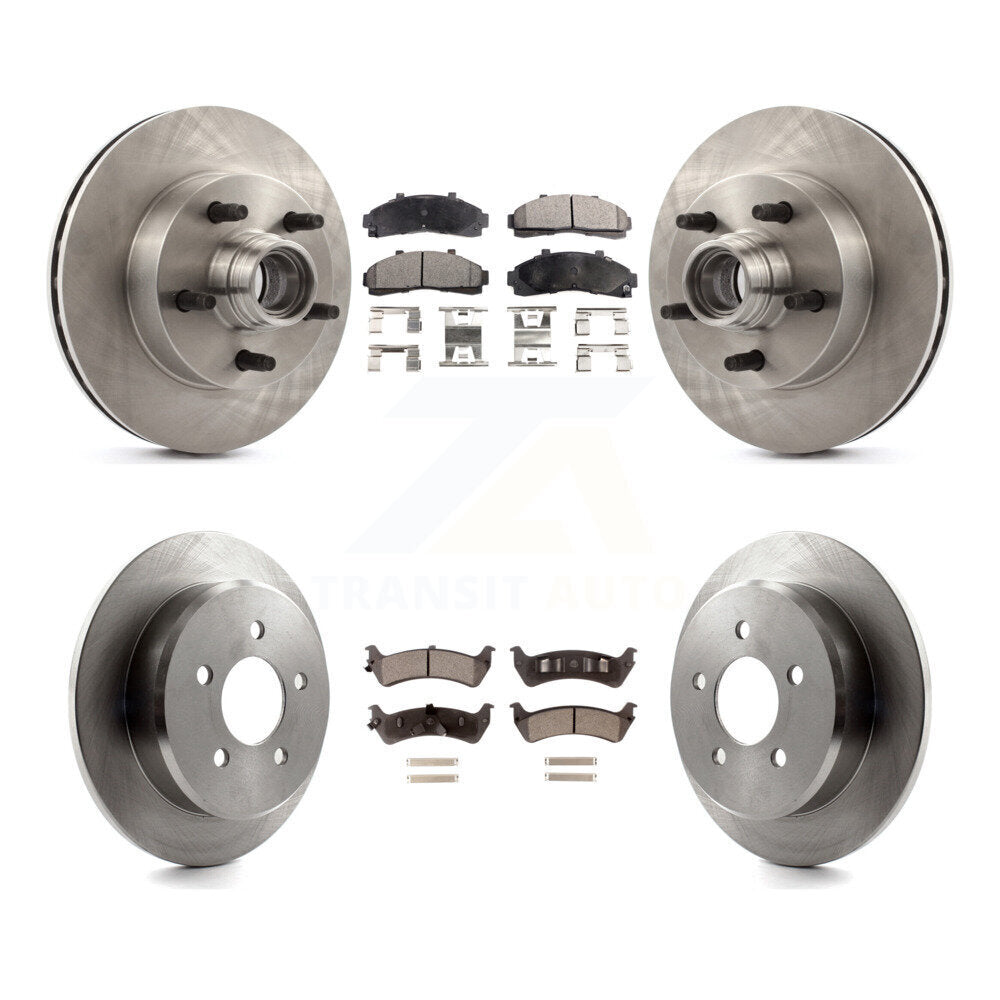 Front Rear Brake Rotor Ceramic Pad Kit For Ford Ranger With 261mm Diameter