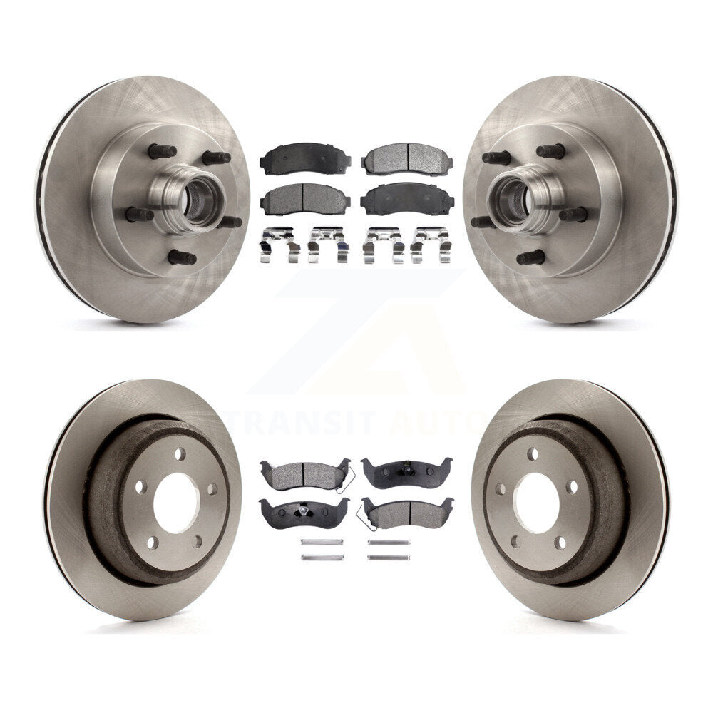 Front Rear Disc Brake Rotors And Ceramic Pads Kit For Mazda B2300