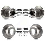 Front Rear Disc Brake Rotors And Ceramic Pads Kit For Ford F-350 Super Duty