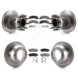 Front Rear Disc Brake Rotors And Ceramic Pads Kit For Ford F-350 Super Duty