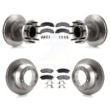 Front Rear Disc Brake Rotors And Ceramic Pads Kit For Ford F-350 Super Duty