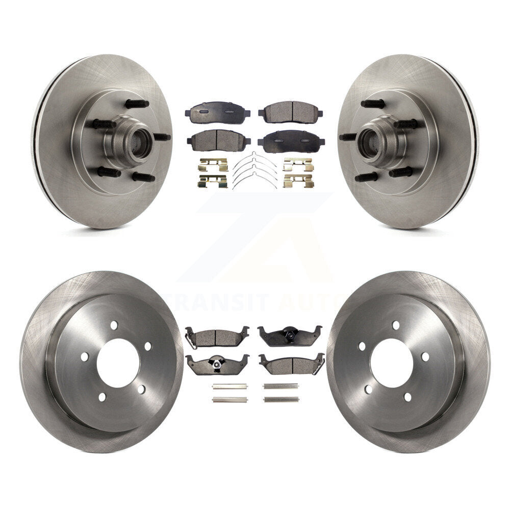[Front+Rear] 2004 Ford F-150 RWD Premium OE Brake Rotors & Ceramic Pads Kit For Max Braking