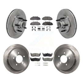 Front Rear Disc Brake Rotors And Ceramic Pad Kit For 2002-2003 Lincoln Blackwood
