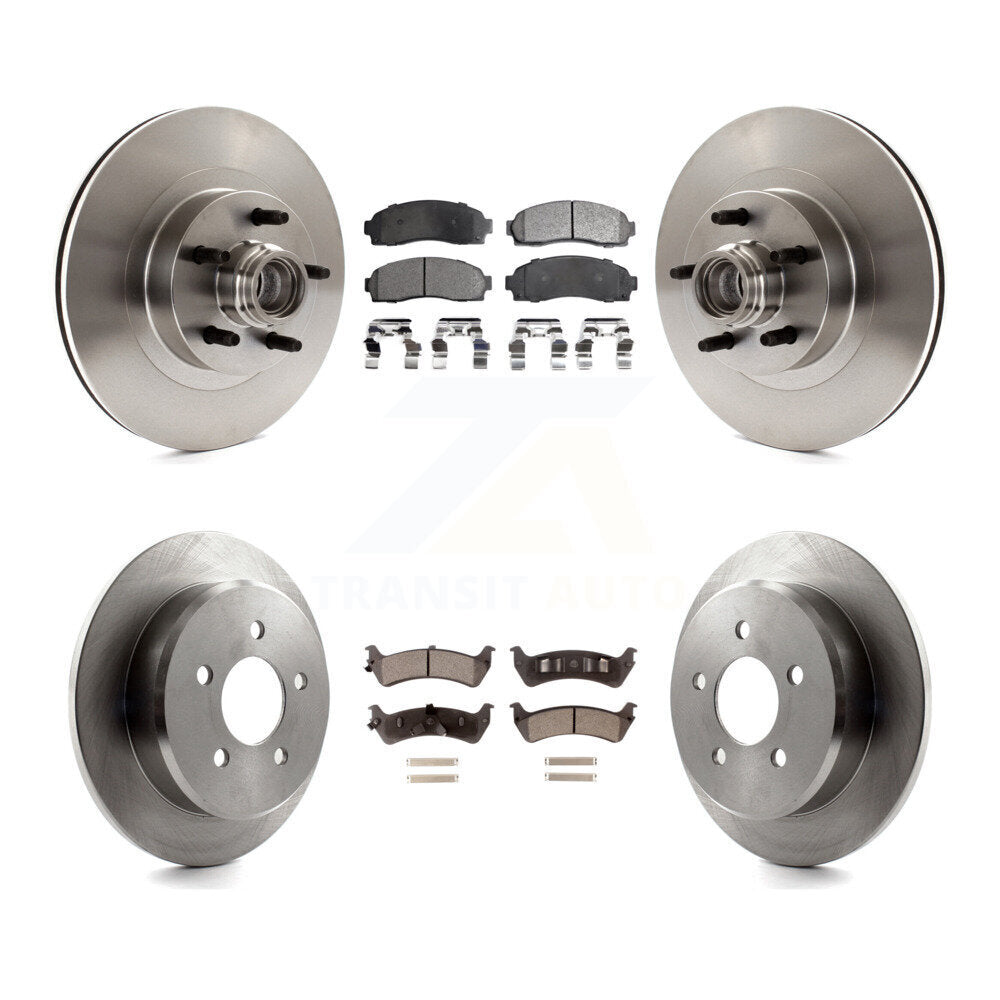 [Front+Rear] 2001 Ford Explorer Sport RWD Premium OE Brake Rotors & Ceramic Pads Kit For Max Braking