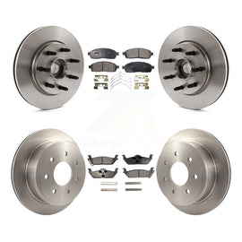 Front Rear Disc Brake Rotor & Ceramic Pad Kit For Ford F-150 Lincoln Mark LT RWD