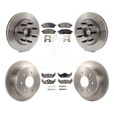 Front Rear Disc Brake Rotor & Ceramic Pad Kit For Ford F-150 Lincoln Mark LT RWD