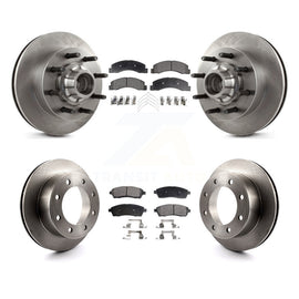 Front Rear Brake Rotor Ceramic Pad Kit For Ford F-250 Super Duty F-350 Excursion