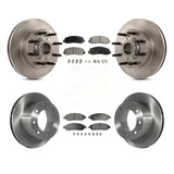 Front Rear Disc Brake Rotors Ceramic Pad Kit For Ford F-250 Super Duty F-350 RWD