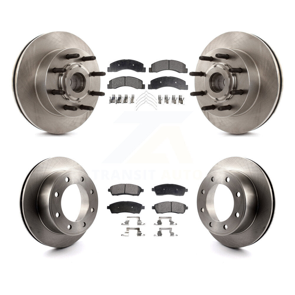 [Front+Rear] 2005 Ford Excursion RWD Premium OE Brake Rotors & Ceramic Pads Kit For Max Braking