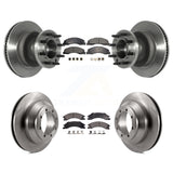 Front Rear Disc Brake Rotors Ceramic Pad Kit For Ford E-350 Super Duty Econoline