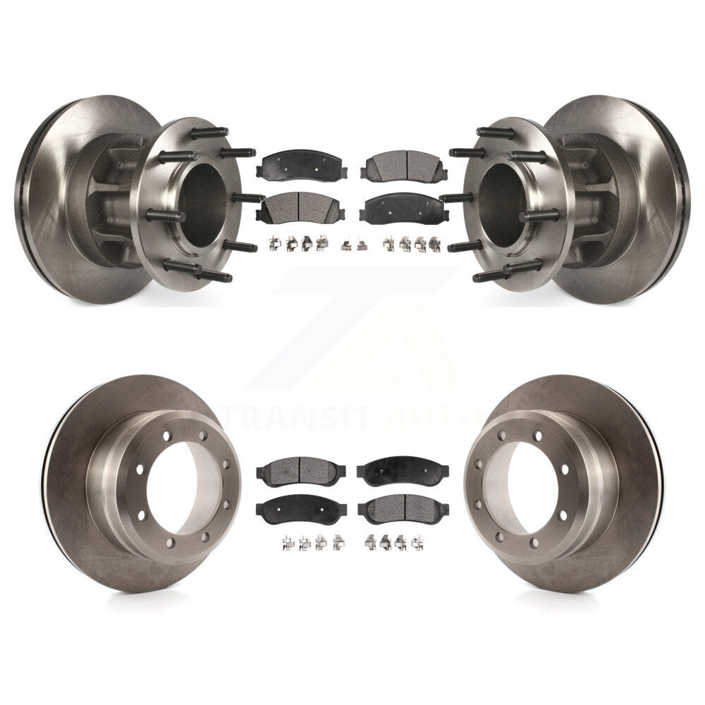 [Front+Rear] 2012 Ford F-350 Super Duty RWD Premium OE Brake Rotors & Ceramic Pads Kit For Max Braking