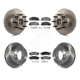 Front Rear Disc Brake Rotors Ceramic Pad Kit For Ford F-250 Super Duty F-350 RWD
